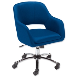 Influx Coppa SoHo Office Chair Seat W430xD490xH450-540mm Blue Ref 10796-02A - Item image