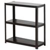 Influx Shelving Unit Boltless Lightweight 3 Shelves Black