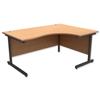 Trexus Contract Radial Desk Right Hand Graphite Legs - 414776