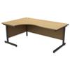 Trexus Contract Radial Desk Left Hand Graphite Legs - 414824