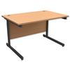 Trexus Contract Desk Rectangular Graphite Legs - 414954