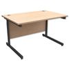 Trexus Contract Desk Rectangular Graphite Legs - 415018