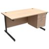 Trexus Contract Desk Rectangular with 2-Drawer Filer - 415082