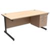 Trexus Contract Desk Rectangular with 2-Drawer Filer - 415188
