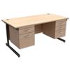 Trexus Contract Desk Rectangular with Double Pedestal - 415203