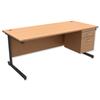 Trexus Contract Desk Rectangular with 2-Drawer Filer - 415260