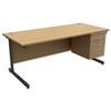 Trexus Contract Desk Rectangular with 2-Drawer Filer - 415341