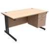 Trexus Contract Plus Cantilever Desk Rectangular 2-Drawer - 415682