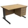 Trexus Contract Plus Cantilever Desk Rectangular 3-Drawer - 415722