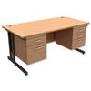 Trexus Contract Plus Cantilever Desk Rectangular Double - 415763
