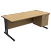 Trexus Contract Plus Cantilever Desk Rectangular 2-Drawer - 416045