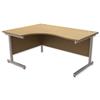 Trexus Contract Radial Desk Left Hand Silver Legs - 416101