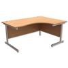 Trexus Contract Radial Desk Right Hand Beech - 416118