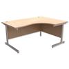 Trexus Contract Radial Desk Right Hand Silver Legs - 416126