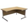 Trexus Contract Radial Desk Right Hand Silver Legs - 416134