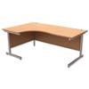 Trexus Contract Radial Desk Left Hand Silver Legs - 416142