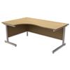 Trexus Contract Radial Desk Left Hand Silver Legs - 416168