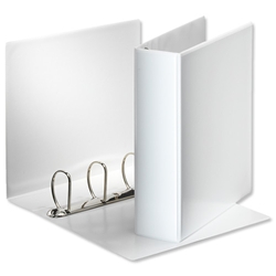Esselte Presentation Ring Binder Polypropylene 4 D-Ring 60mm A4 White Ref 49706