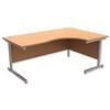 Trexus Contract Radial Desk Right Hand Silver Legs - 416175