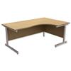 Trexus Contract Radial Desk Right Hand Silver Legs - 416191
