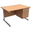Trexus Contract Desk Rectangular with 2-Drawer Filer - 416264