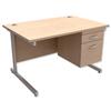 Trexus Contract Desk Rectangular with 2-Drawer Filer - 416298