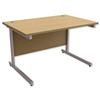 Trexus Contract Desk Rectangular Silver Legs - 416345