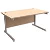 Trexus Contract Desk Rectangular Silver Legs - 416401