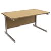 Trexus Contract Desk Rectangular Silver Legs - 416434