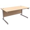Trexus Contract Desk Rectangular Silver Legs - 416515