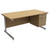 Trexus Contract Desk Rectangular with 2-Drawer Filer - 416523