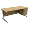 Trexus Contract Desk Rectangular with 2-Drawer Filer - 416653