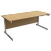 Trexus Contract Desk Rectangular Silver Legs - 416718