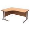 Trexus Contract Plus Cantilever Radial Desk Left Hand Silver - 416726