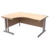 Trexus Contract Plus Cantilever Radial Desk Left Hand Silver - 416734