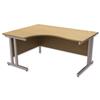 Trexus Contract Plus Cantilever Radial Desk Left Hand Silver - 416742