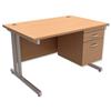 Trexus Contract Plus Cantilever Desk Rectangular 2-Drawer - 417032