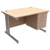 Trexus Contract Plus Cantilever Desk Rectangular 2-Drawer - 417065