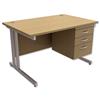 Trexus Contract Plus Cantilever Desk Rectangular 3-Drawer - 417105