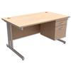Trexus Contract Plus Cantilever Desk Rectangular 2-Drawer - 417154