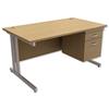 Trexus Contract Plus Cantilever Desk Rectangular 2-Drawer - 417188