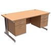 Trexus Contract Plus Cantilever Desk Rectangular Double - 417235