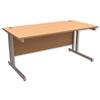 Trexus Contract Plus Cantilever Desk Rectangular Silver Legs - 417243