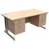 Trexus Contract Plus Cantilever Desk Rectangular Double - 417276