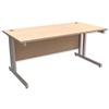 Trexus Contract Plus Cantilever Desk Rectangular Silver Legs - 417284