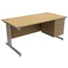 Trexus Contract Plus Cantilever Desk Rectangular 2-Drawer - 417292