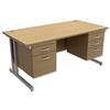 Trexus Contract Plus Cantilever Desk Rectangular Double - 417316