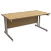 Trexus Contract Plus Cantilever Desk Rectangular Silver Legs - 417324