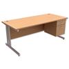 Trexus Contract Plus Cantilever Desk Rectangular 2-Drawer - 417332