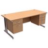 Trexus Contract Plus Cantilever Desk Rectangular Double - 417358